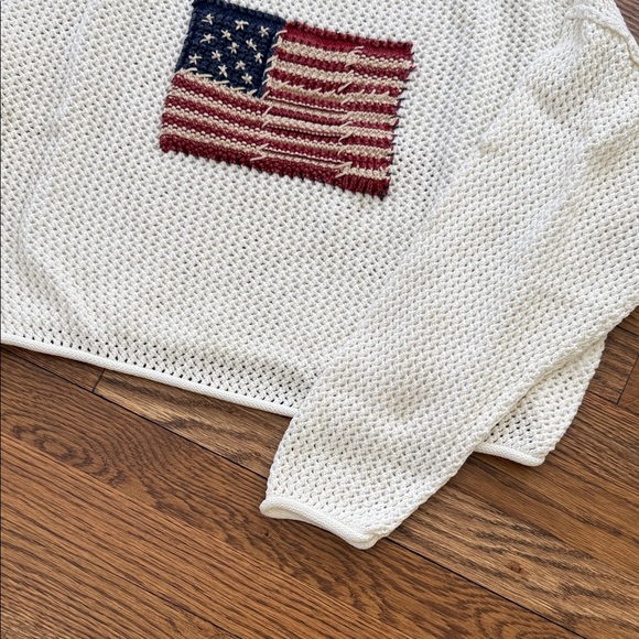 Miou Muse Cream Sweater with American Flag - Picture 7 of 8